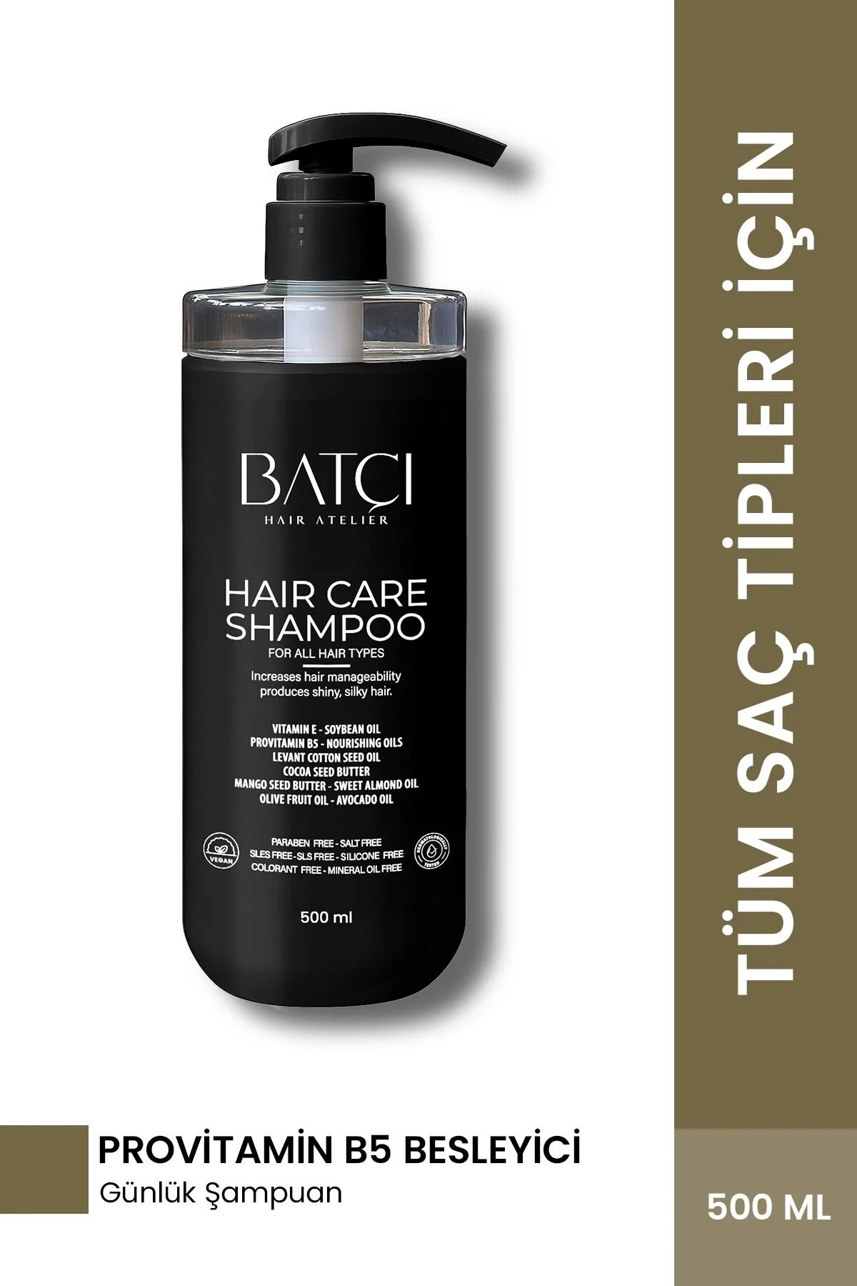 Sülfatsız Parabensiz Mentolsüz Derinlemesine Besleyici Provitamin B5 Şampuan 500 Ml Tüm Saçlar