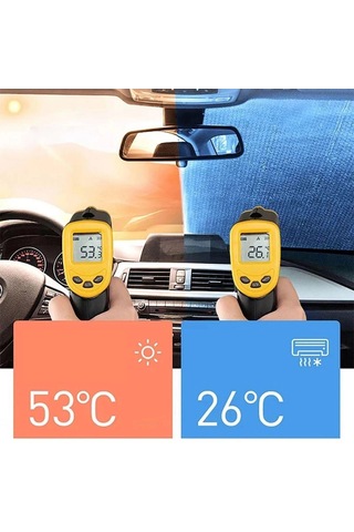 120 55 Cm Ambalajlı Vantuzlu Araç İçi Ön Cam Perdesi Katlanabilir Güneşlik 5365