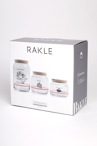 Rakle Toskana Jar 3'lü Kavanoz Seti 970 Cc/ 635 Cc/ 430 Cc Renkli