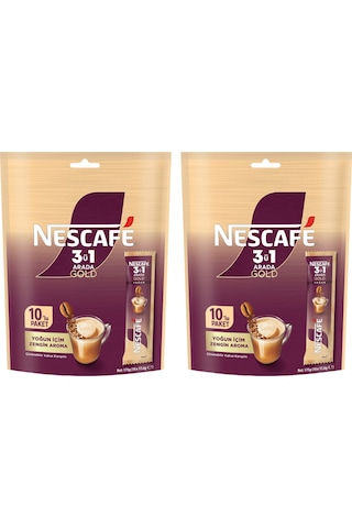 Nescafe Gold 3in1 Yoğun İçim 17 Gr 10 Lu X 2 Adet Çözünebilir