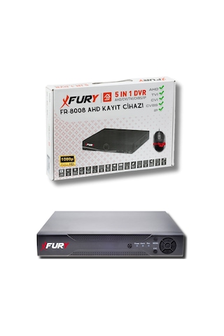 Fury 6 Kameralı Set Full Hd Gece Renkli Görüş - Cepten İzle - Su Geçirmez Güvenlik Kamerası Seti 1tb