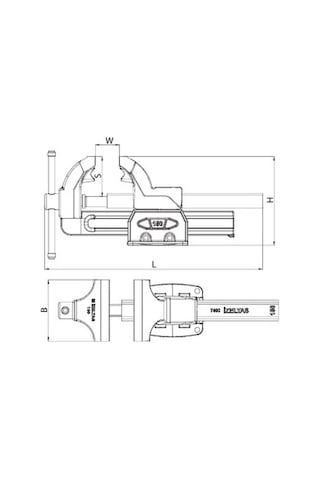 İzeltaş 14000005069 Tesviyeci Mengene 125 Mm
