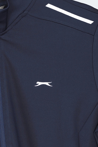 Slazenger Revolver Erkek Fermuarlı Dik Yaka Cepli Lacivert Sweatshırt