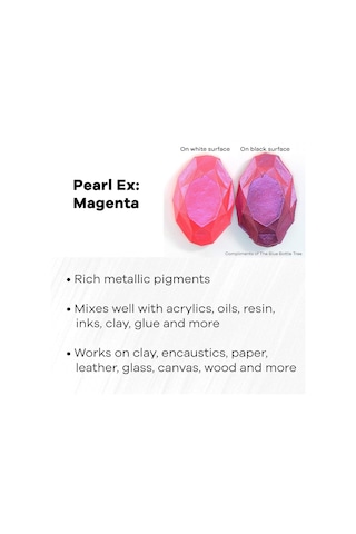 Pearl Ex Pigment Tozu 0.5oz Macenta - Epoksi Reçine, Suluboya, Kaligrafi Mürekkebi Ve Kil İçin Gevşek Mika Tozu - Ep Genel