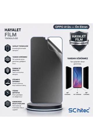 Oppo A12s Uyumlu Ön Yüzey Hayalet Privacy Hidrojel Ekran Koruyucu 17223792