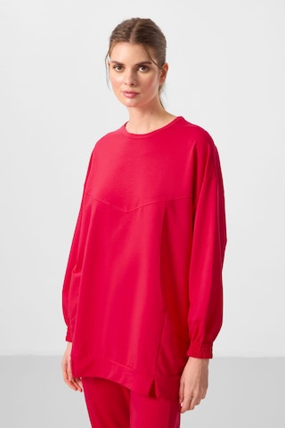Viva Kırmızı O Yaka Basic Oversize Kadın Eşofman Tunik Takım - 95347 Kırmızı
