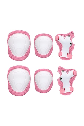 Suntek Çocuklar Kaykay Bisiklet Koruyucu Dişli Kıyafet Diz Pembe