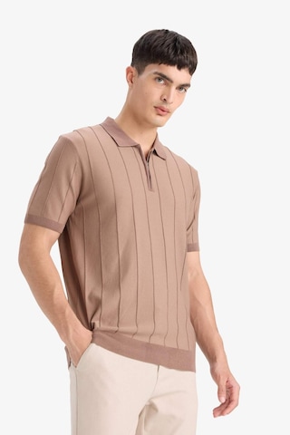 DeFacto Standart Fit Polo Yaka Yarım Fermuarlı Triko Kısa Kollu Tişört F1945AX25SMBN320
