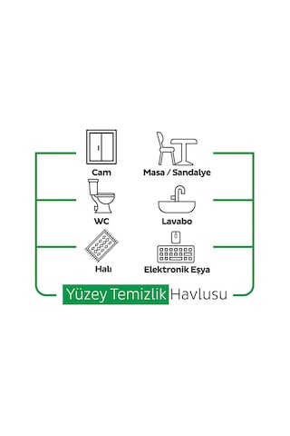 Bezos Premium Yüzey Temizlik Havlusu 100 Adet Beyaz Sabun Renk: Beyaz Sabun Bezos1