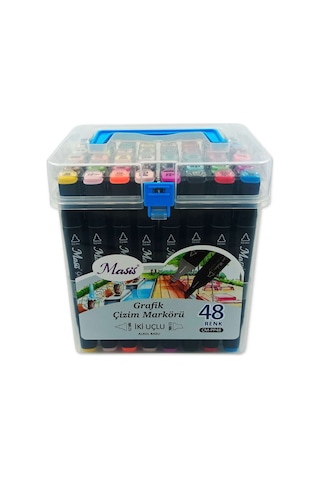 Masis Çift Taraflı Twin Grafik Marker Kalem Seti 48 Renk