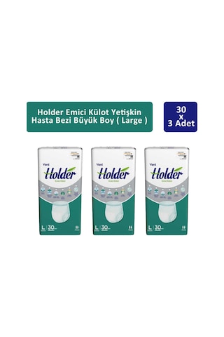 Holder Emici Külot Yetişkin Hasta Bezi Büyük Boy L 3 x 30'lu