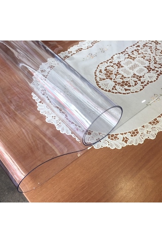 Şeffaf Pvc 3.5 MM Kalın Masa Örtüsü Kaymaz Kaydırmaz Koruyucu