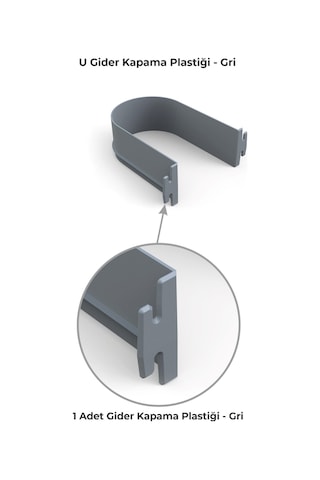 Mesan Gider Kapama Plastik  Gri (0098)