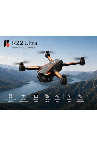 Nvg R22 Ultra Drone Hd Kamera Çift Kameralı Drone Fırçasız Motor Optik Akış Sabitleme Uzaktan Kumandalı Drone