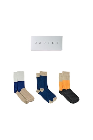 Erkek Garriga 3'lü Soket Çorap Renkli