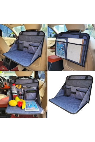 Araç Koltuk Arkası Eşya Düzenleyici Organizatör Katlanır Ve Masa