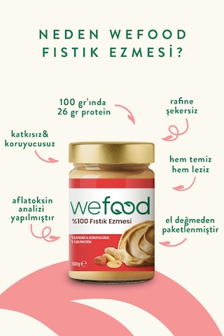 %100 Fıstık Ezmesi 300 Gr