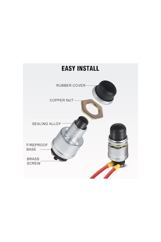 Mr-180-2 Su Geçirmez 12v 50a Ateşleme Marş Butonu
