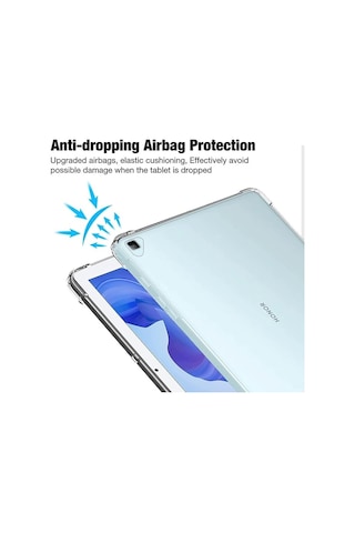 Honor Pad X8 10.1" Uyumlu Arka Şeffaf Kılıf, Ultra İnce Silikon Ve Darbeye Dayanıklıdır