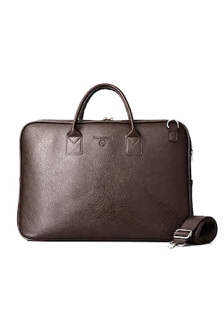 Sanmorris Unisex 15.6 İnç Uyumlu Suni Deri Darbe Korumalı Laptop Ve Evrak Çantası 1446 Acı Kahverengi