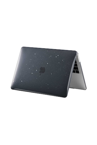 Macbook Pro Uyumlu 13.3" M2 2022 2020 A2251 A2289 A2338 Kılıf Simli Ön Arka Kapak 001