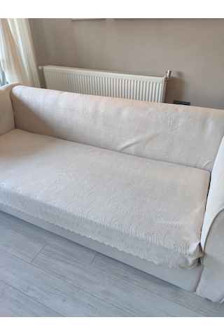 Koltuk Örtüsü Kaymaz 170x210 Gofreli Krem