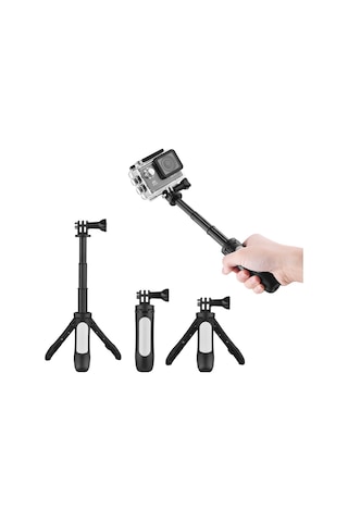 Reedark Mini Tripod Ve Selfie Stick 2'li 1, Su Geçirmez Kılıflı Spor Kameralar İçin, Beyaz - Taşınabilir Ve Hafif