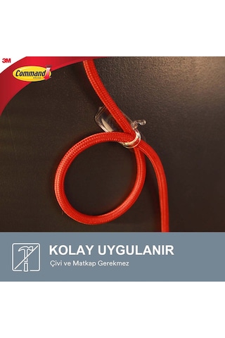 3M Command 17301CLR Orta Boy Klipsli Kablo Düzenleyici