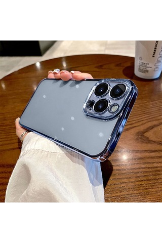 Net Koruyucu Mobil Aksesuar İçin Şok Geçirmez Tasarıma Sahip Dayanıklı Şeffaf Telefon Kasası Blue