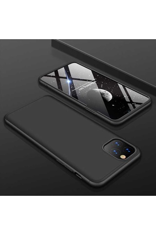 Apple Uyumlu iPhone 11 Pro Kılıf Zore Ays Kapak-Siyah