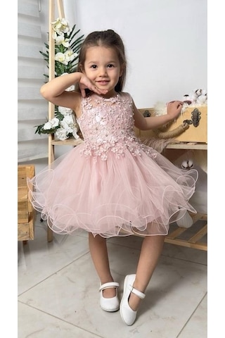 İncili Kız Çocuk Daisy Elbise Mnk0585 001