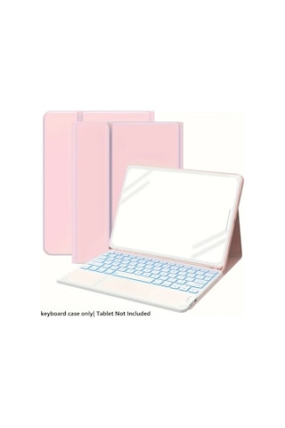 Honeybeeshop İpad Uyumlu 7/8/9 Nesil 10.2 Ve Pro 10.5 İçin Pembe Klavyeli Kılıf Aydınlatmalı Çıkarılabilir Klavye Ve Dokunmatik Ped İpad Uyumlu 10 Nesil Air 3/4/5 İçin