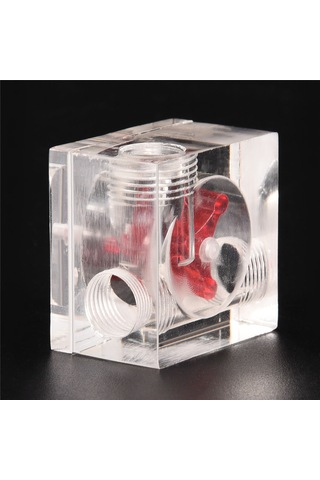 Kosona Bilgisayar Sıvı Soğutma Akış Ölçer, 3 Kanallı Kare Tipi, Akış Hızı Ve Durumu Gözlem, Akrilik Malzeme, Kolay Kurulum