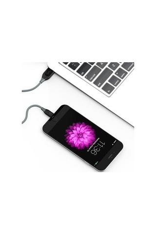 Tronsmart Lta14 İphone Uyumlu Için Mfı Lightning Örgülü Kevlar Şarj Kabl