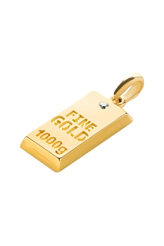 14 Ayar Altın Külçe Fine Gold Kolye Ucu 1,05 Gr-6636 Altın