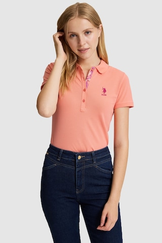 U.S. Polo Assn. U.s. Polo Assn. Kadın Mercan Tişört Basic 50321798-vr204 Coral