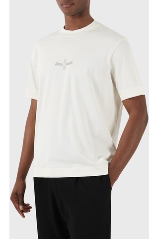 Emporio Armani Erkek T Shirt 3d1th3 1jocz 01a7 Ekru