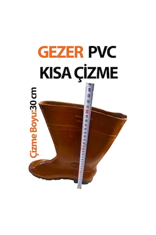 Gezer Krep Kısa Çizme Siyah Tabanlı
