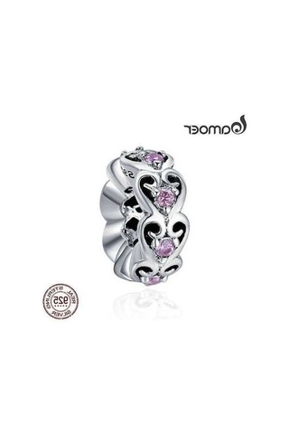 Novahub Romantik 925 Ayar Gümüş Kalp Ter Aşk Spacer Boncuk Fit Bilezikler - Sevgi İçin Tasarlandı Gümüş