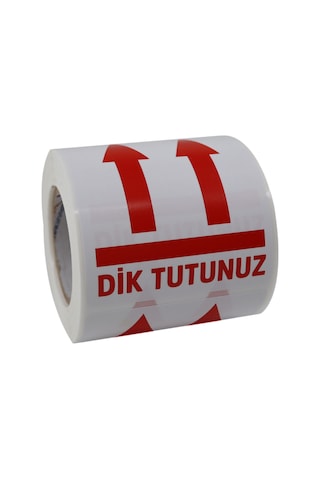 Dik Tutunuz Etiketi 70mm X 80mm Ruloda 250 Adet Kuşe Rulo Etiket