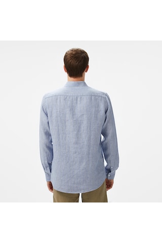 Nautica Erkek Mavi Classic Fit Çizgili Gömlek Çizgili W55434t Mavi
