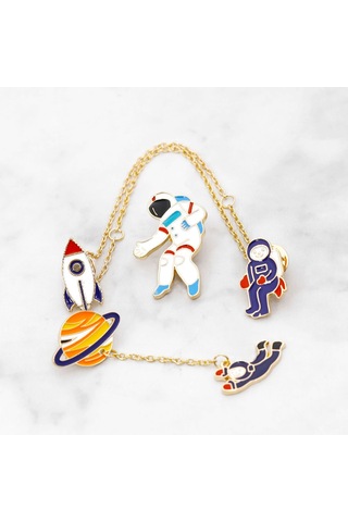 Ruicoo Uzay Serisi Astronot Roket Güneş Sinyali Broş, Ev Kullanıma Uygun, Kolay Kullanım, Dayanıklı Malzeme Diğer