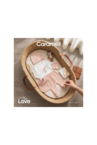 Altıntaş Baby Caramell Moving Car 5'li Hastane Çıkışı Zıbın Seti Moving Car Kahve Moving Car Kahve