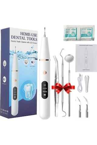 Eastmeeetwest--elektrikli Taşınabilir Diş Temizleme Cihazı Diş Taşı Temizleyici Paslanmaz Çelik Diş Temizleme Cihazı Güzellik Diş Cihazı