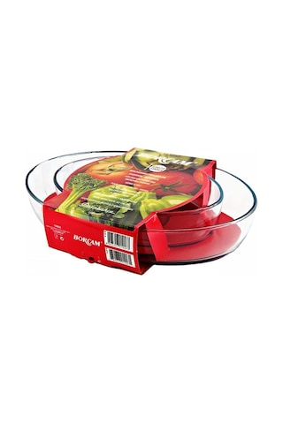 Paşabahçe 2'li Oval Borcam Fırın Tepsi Set 159033
