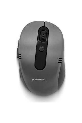 Polosmart Pswm21 Ergonomik Pilli Kablosuz Optik 6 Tuşlu 1600 Dpı Mouse Gri Diğer