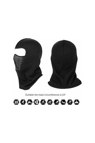 Mood Agenda Unisex İçi Termal Polar Bisikletçi ve Motorcu Maskesi
