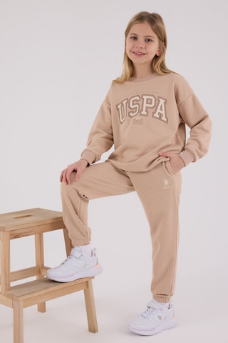 U.S. Polo Assn. Kız Çocuk Kahverengi Eşofman Takımı Kahverengi