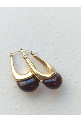 Sarkıt Koyu Kahverengi Küpe Kahverengi