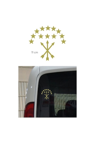 Adige Bayrak Folyo Etiket Altın Yaldız 11 cm